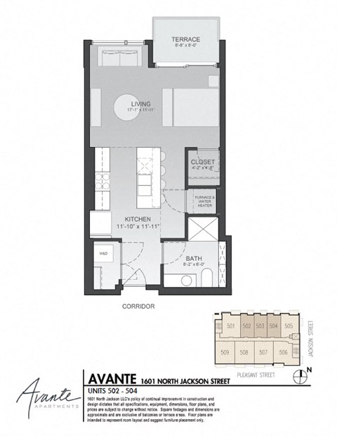 1601 N Jackson Street Studio-1 Bed Apartment for Rent - Photo Gallery 7